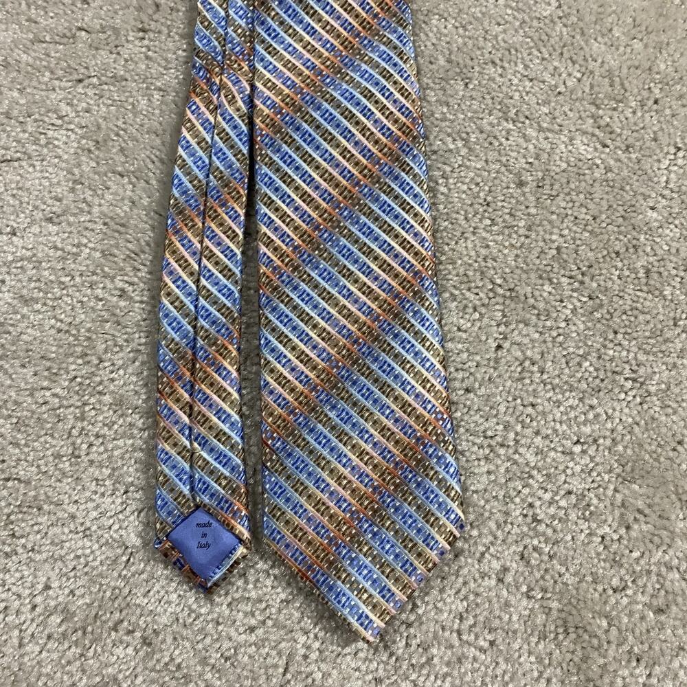 Tino Cosma Tie Silk Striped Designer Necktie Italy Formal Wedding Menswear